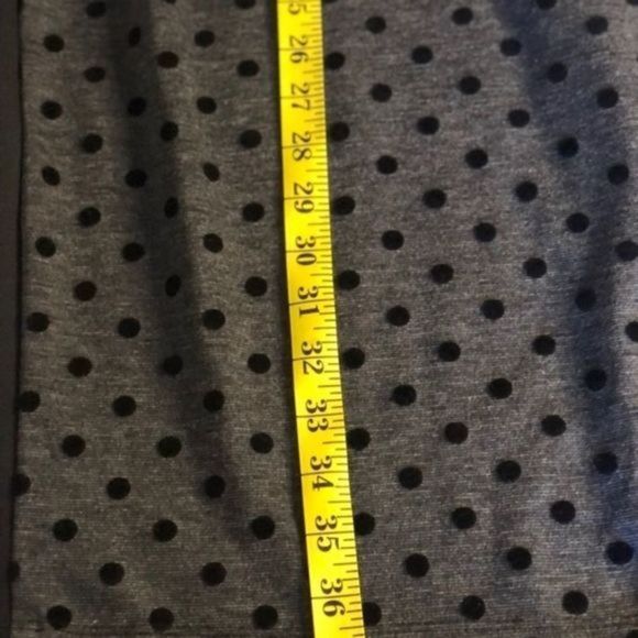 113. Enfocus Petite Polka Dot Black and Gray Dress 10P - Picture 12 of 14
